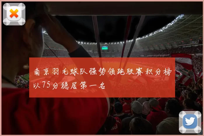 南京羽毛球队强势领跑联赛积分榜以75分稳居第一名